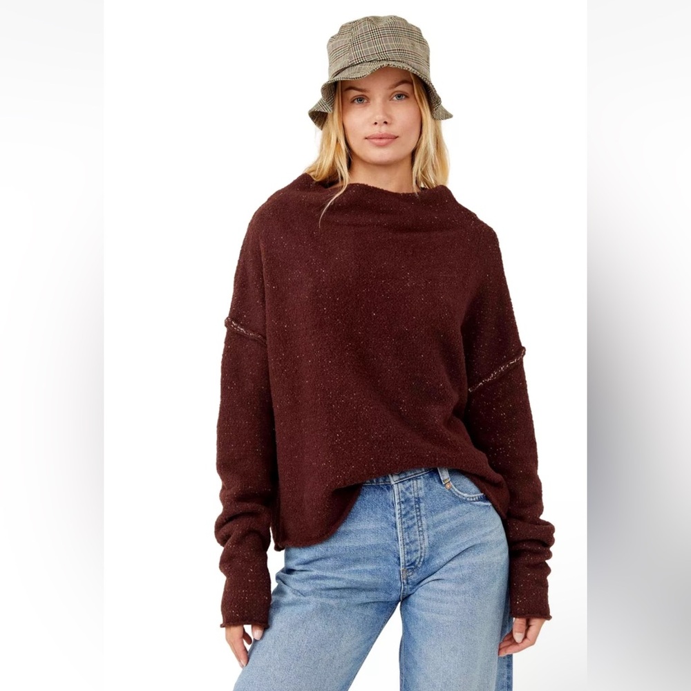 NWT Free People San Vincente Sweater in Birch Bark- XS